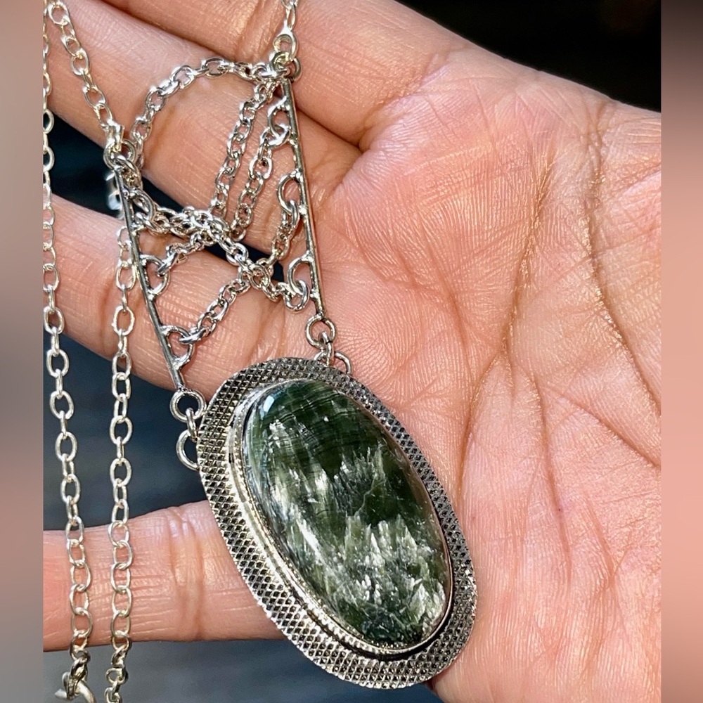 Seraphinite Crystal Pendant Necklace